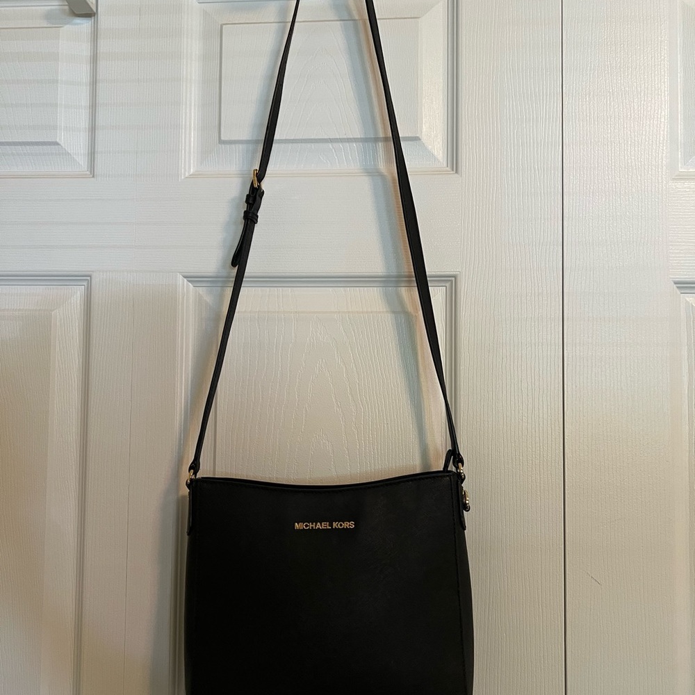 Michael Kors large Black Cross Body Messenger Bag